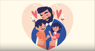 imagen de papa y dos hijos